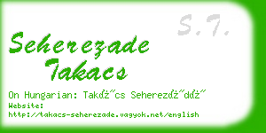 seherezade takacs business card